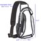 Clear Sling Bag, Stadium Approved Small PVC Crossbody Backpack, Transparent Casual Chest Daypack for Hiking, Stadium or Concerts, Black